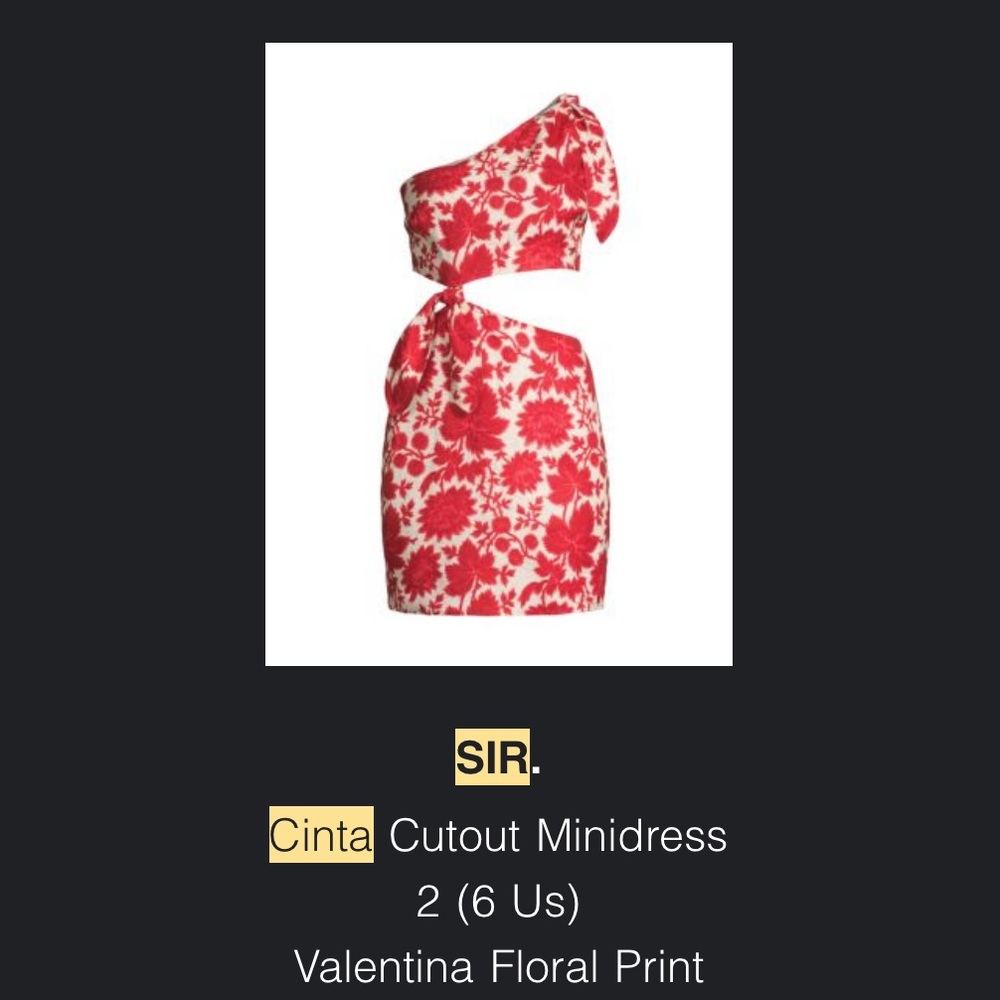 SIR the label Floral One Shoulder Dress - Picture 5 of 7